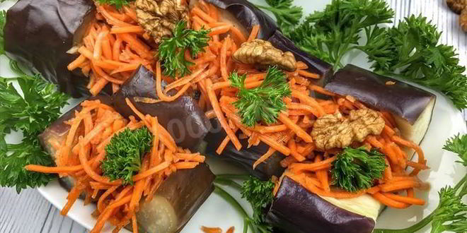 Рецепт баклажанов фаршированных по-корейски