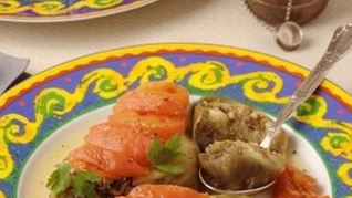 Рецепт Баклажанов с чесночной начинкой