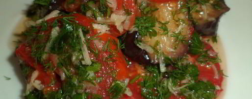 Шаг 11: баклажанов с помидорами в заливке