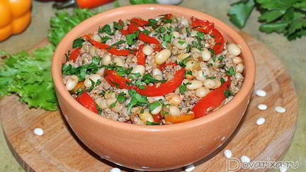 Рецепт Белой фасоли в мясном соусе