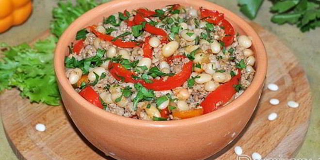 Рецепт белой фасоли в мясном соусе