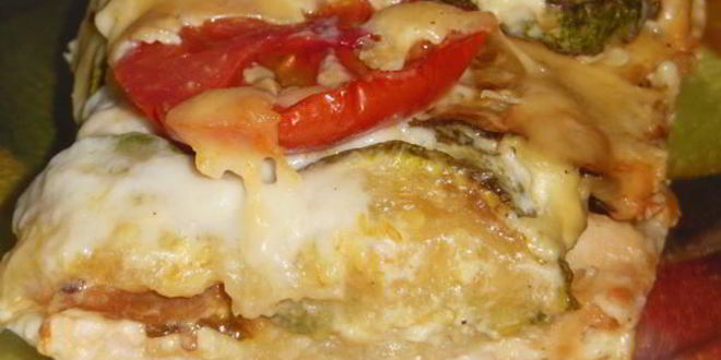 Рецепт гратен с картофелем, курицей и кабачками