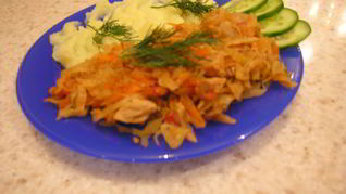 Рецепт Капусты, тушенной со свининой