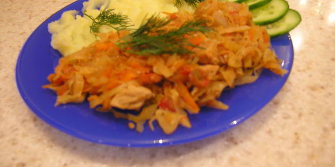 Рецепт капусты, тушенной со свининой