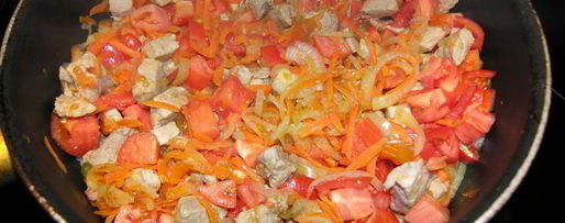 Шаг 6: капусты, тушенной со свининой