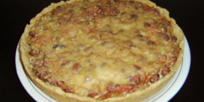 Рецепт киша с красной фасолью и тунцом