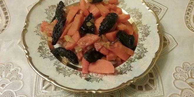 Рецепт моркови тушеной с черносливом