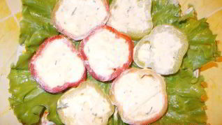 Рецепт Перчика, фаршированного творогом