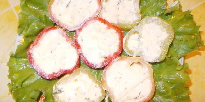 Рецепт перчика, фаршированного творогом