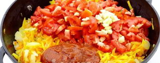 Шаг 6: перца, фаршированного овощами и рисом