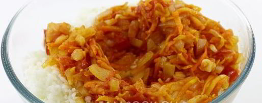 Шаг 7: перца, фаршированного овощами и рисом