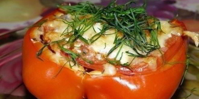 Рецепт перцев фаршированных с сыром и мясом