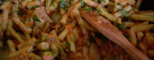 Шаг 6: стручковой фасоли с перцами