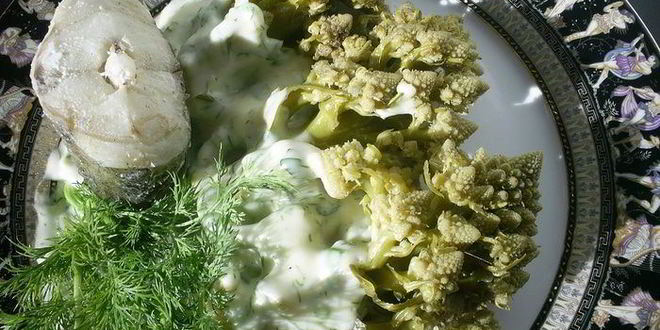 Рецепт цветной капусты под сырно-чесночным соусом