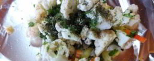 Шаг 3: цветной капусты с болгарским перцем