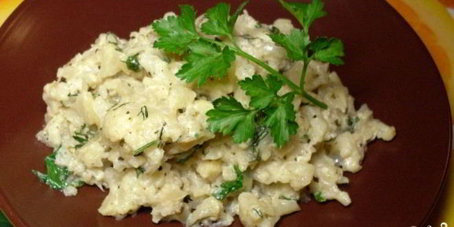 Рецепт цветной капусты тушеной в сливках