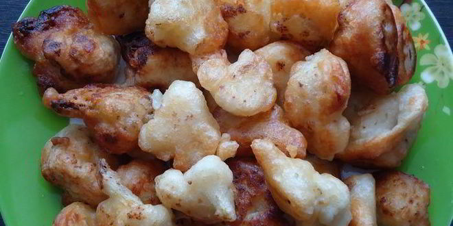 Рецепт цветной капусты в пивном кляре