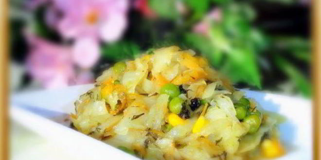 Рецепт тушеной капусты в мультиварке с овощами