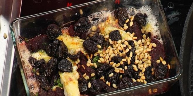 Рецепт запеченной свеклы с козьим сыром