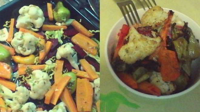 Рецепт Запеченных овощей в медово-горчичном соусе