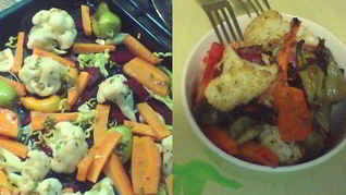 Рецепт Запеченных овощей в медово-горчичном соусе