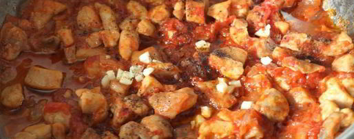 Шаг 1: запеченных вееров из баклажанов с курицей