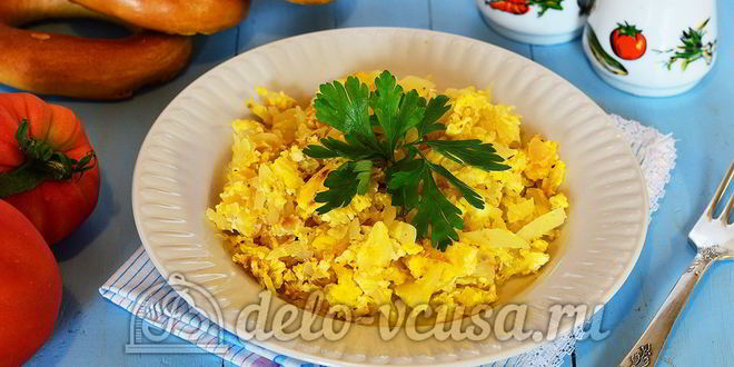 Рецепт жареной капусты с яйцом