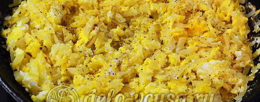 Шаг 6: жареной капусты с яйцом