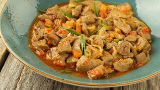 Рецепт Бараньей печени с овощами