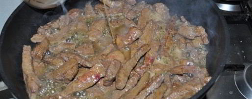 Шаг 3: говяжьей печени стир-фрай