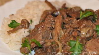 Рецепт Куриной печени с грибами