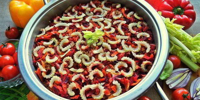 Рецепт куриной печени с овощами и гречкой