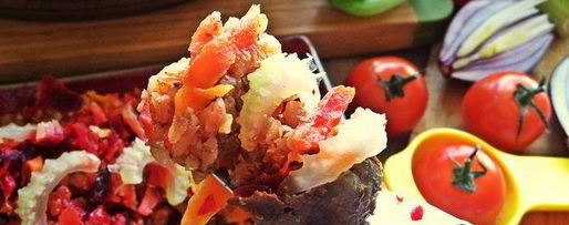 Шаг 20: куриной печени с овощами и гречкой