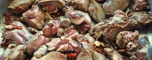 Шаг 9: куриной печени с овощами и гречкой