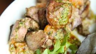 Рецепт Куриной печени с песто и помидорами