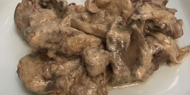 Рецепт куриной печени в сметане