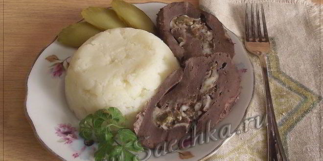 Рецепт печени фаршированной