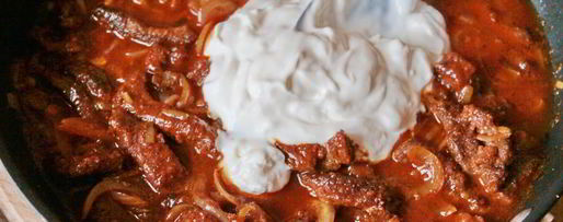 Шаг 5: печени говяжья в сметане