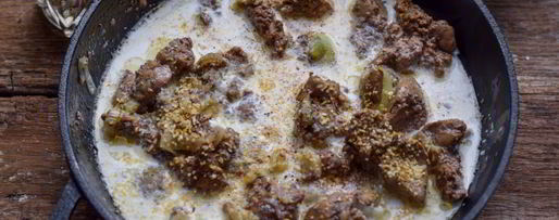 Шаг 4: печени куриной в сливках