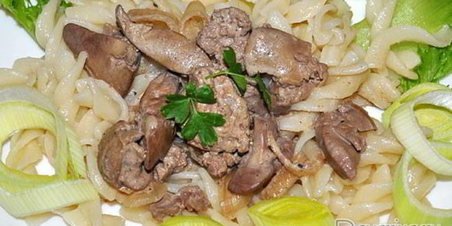 Рецепт печени куриной в сметане