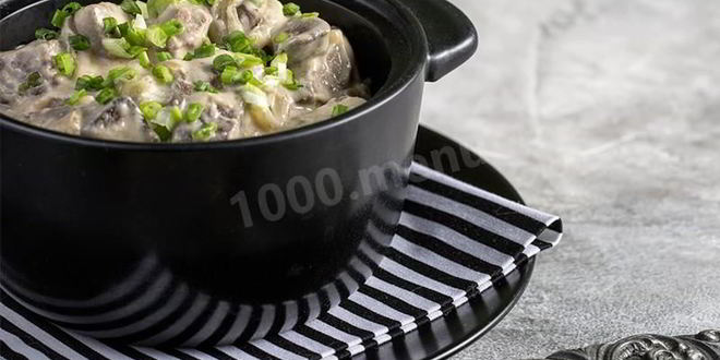 Рецепт печени по строгановски со сметаной