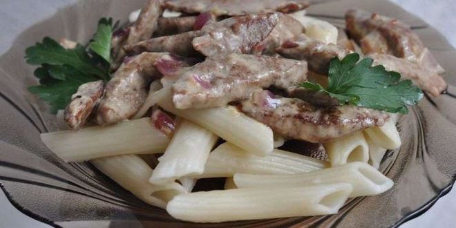 Рецепт печени по-строгановски