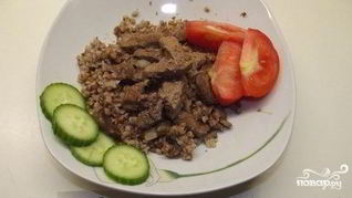 Рецепт Печени с гречкой