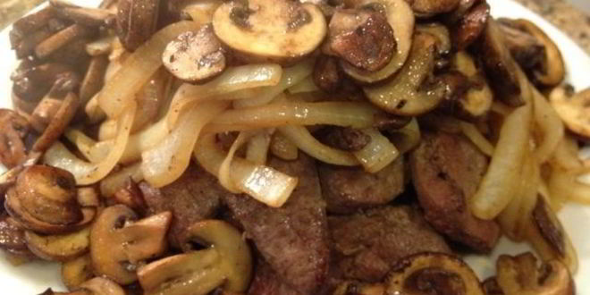 Рецепт печени с грибами