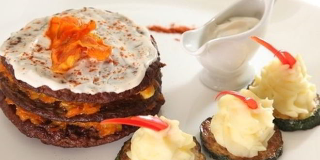 Рецепт печени с овощами и сыром