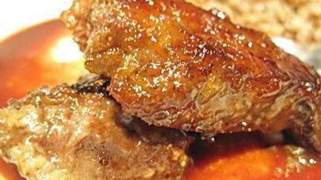 Рецепт Печени в апельсиново-винном соусе