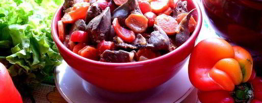 Шаг 22: печени в горшочке в сметанно-томатном соусе с овощами