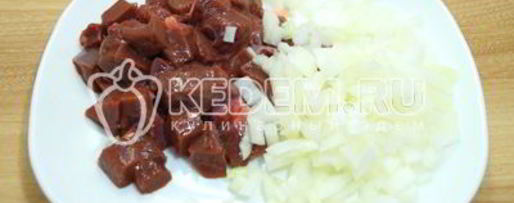 Шаг 2: печени в горшочке