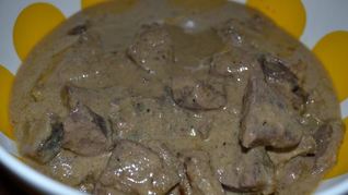 Рецепт Свиной печени в сметане в мультиварке