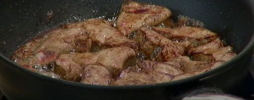 Шаг 2: телячьей печени в винном соусе с шалфеем